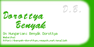 dorottya benyak business card
