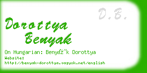 dorottya benyak business card